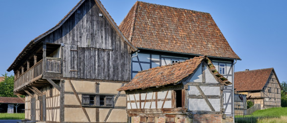 Historische Geb&auml;ude im Freilandmuseum Fladungen