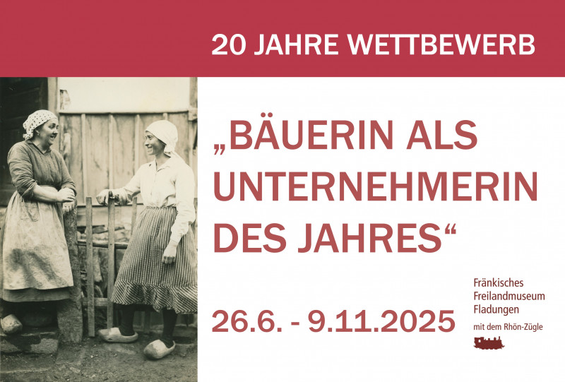 Plakatmotiv 20 Jahre Wettbewerb Bäuerin als Unternehmerin des Jahres 29.6.-9.11.2025